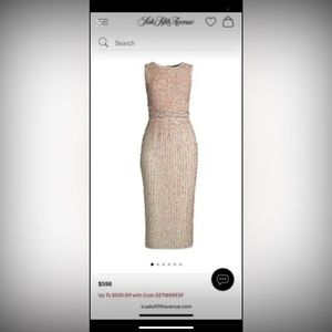 Mac Duggel sequin dress rose gold